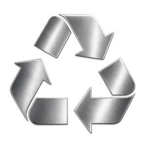 Symbole de recyclage infini de l'aluminium — 5 % d'énergie de l'aluminium primaire