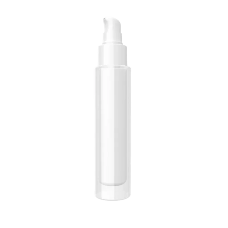 Flacon airless corps blanc à poche gamme INO vue de côté