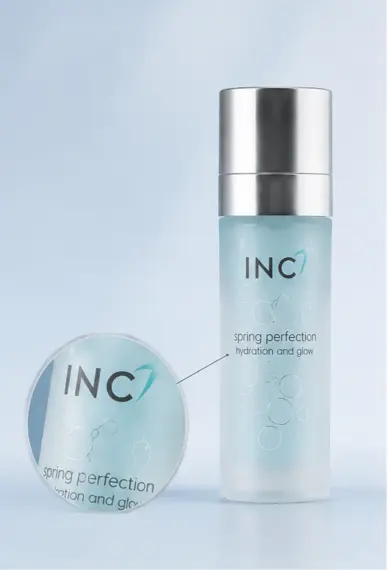Flacon airless cosmétique décoré par sérigraphie haute précision pour produits de soin et de beauté